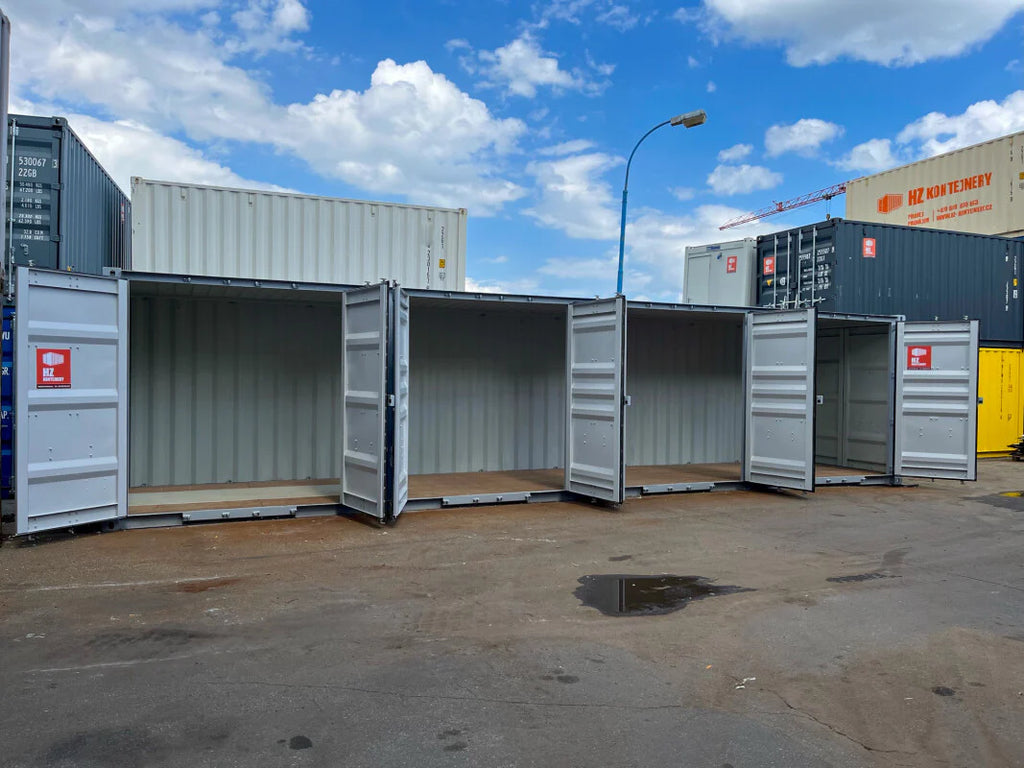 Contentor marítimo High Cube de 40 pés com 4 portas laterais – Usado