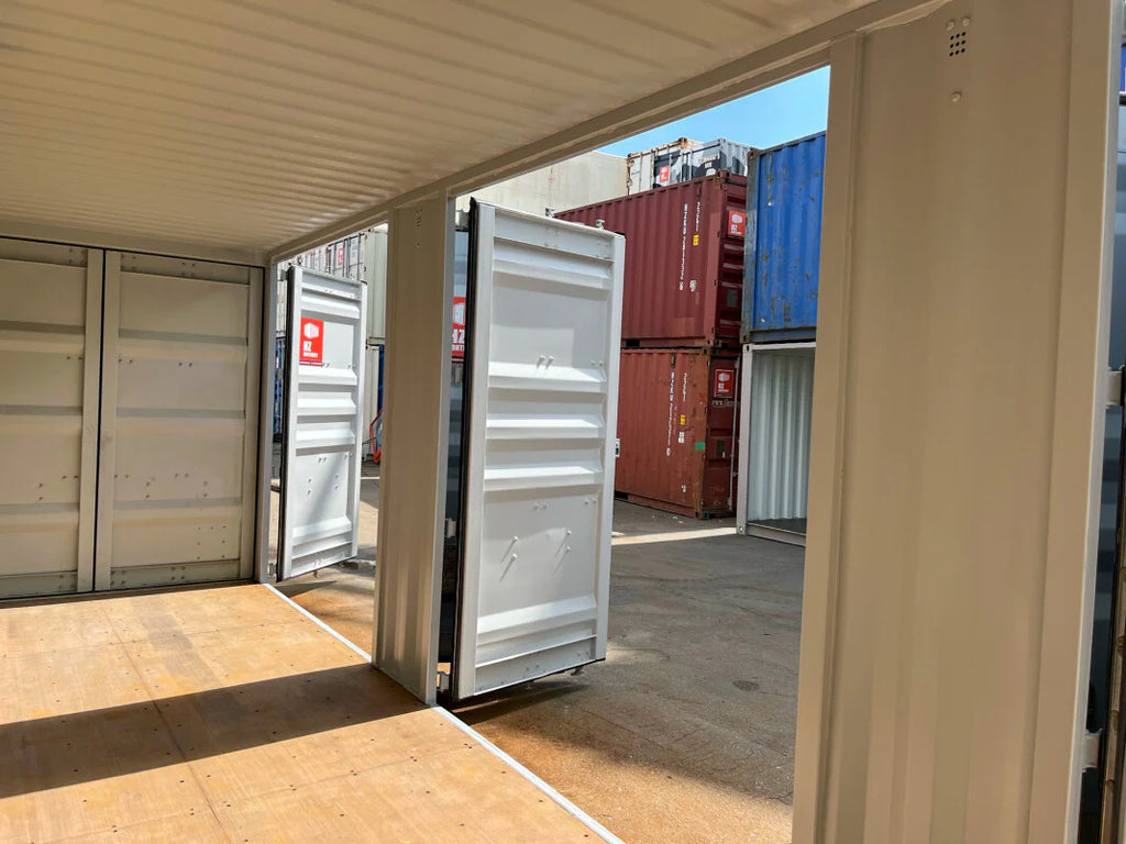 Contentor marítimo High Cube de 40 pés com 4 portas laterais – Usado