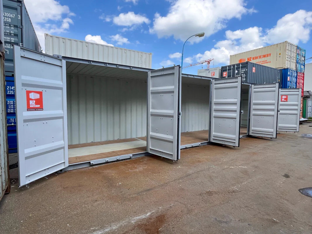 Contentor marítimo High Cube de 40 pés com 4 portas laterais – Usado