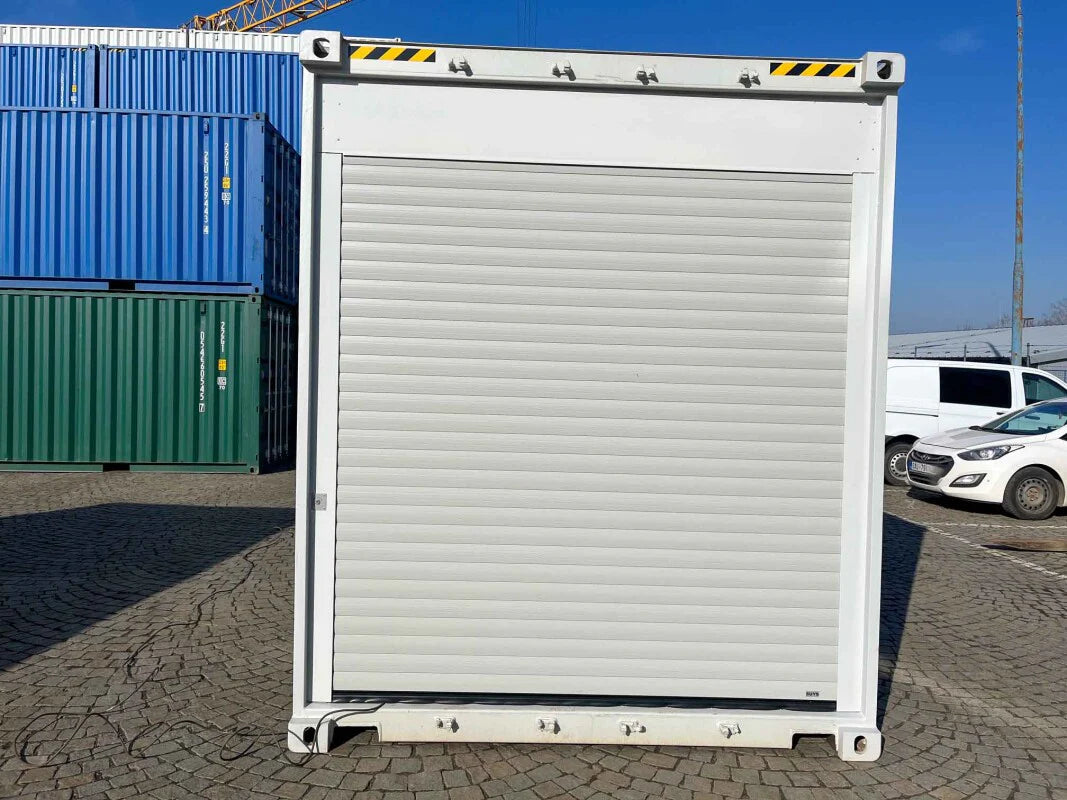 Contentor High Cube de 6 metros com portas de enrolar