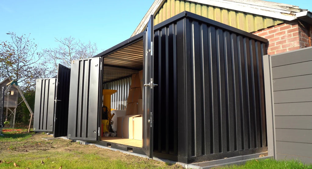 Contentor desmontável padrão 8 x 2 m – Preto RAL 9005