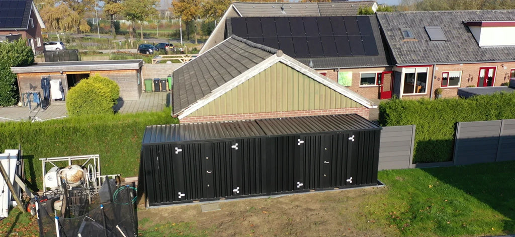Contentor desmontável padrão 8 x 2 m – Preto RAL 9005