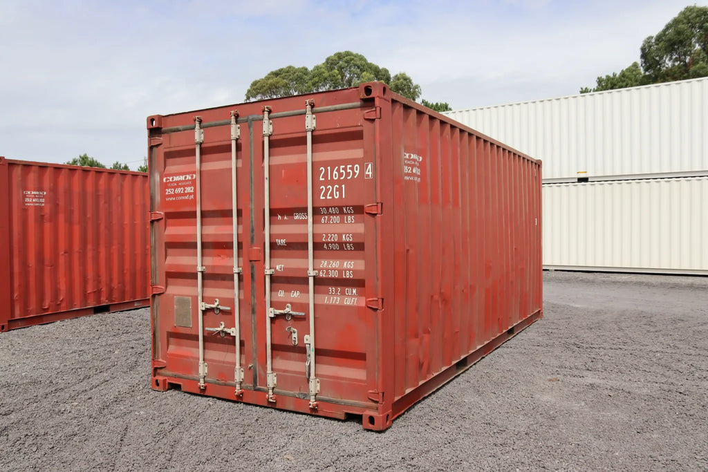 Contentor Marítimo 20 pés (6m) DV Vermelho – Usado 216559-4
